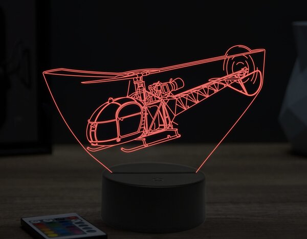 Beling 3D lampa,privátna helikoptéra,16 farebná ULA65