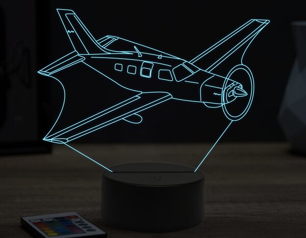 Beling 3D lampa,Piper pa 46,16 farebná ULA63