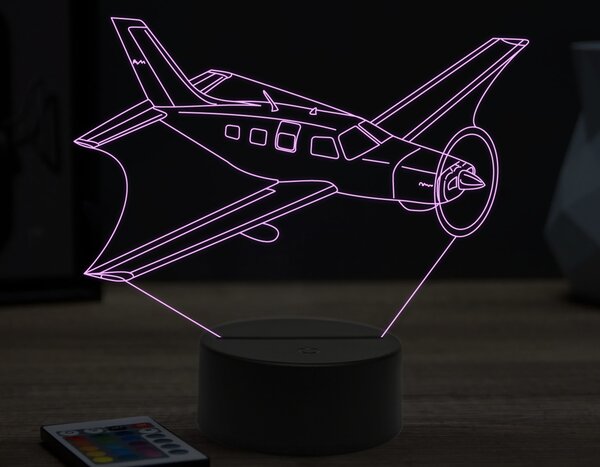 Beling 3D lampa,Piper pa 46,16 farebná ULA63