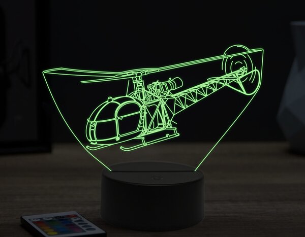 Beling 3D lampa,privátna helikoptéra,16 farebná ULA65