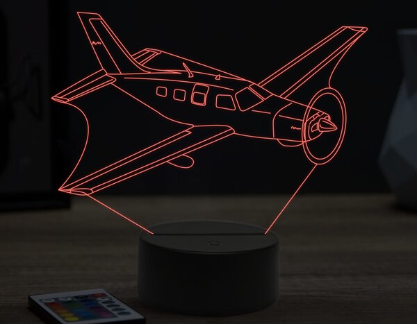 Beling 3D lampa,Piper pa 46,16 farebná ULA63