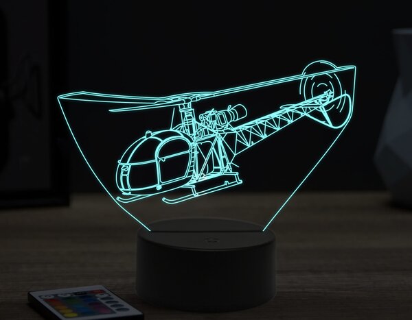 Beling 3D lampa,privátna helikoptéra,16 farebná ULA65
