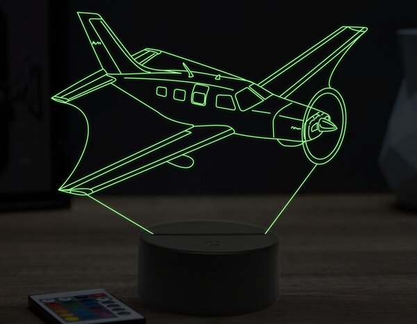 Beling 3D lampa,Piper pa 46,16 farebná ULA63