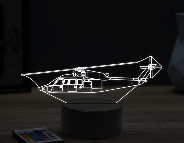 Beling 3D lampa,Sikorsky S-76,16 farebná ULA68
