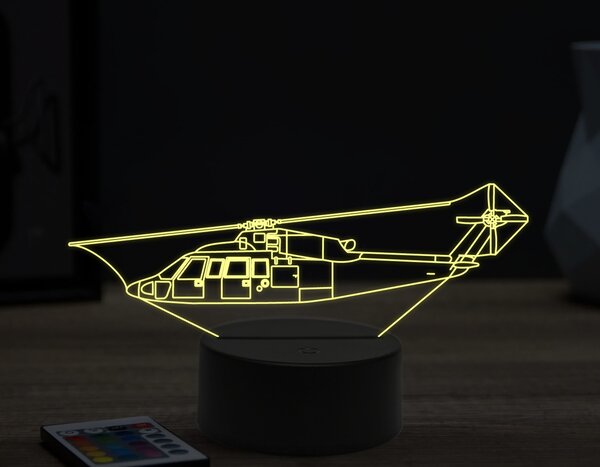 Beling 3D lampa,Sikorsky S-76,16 farebná ULA68