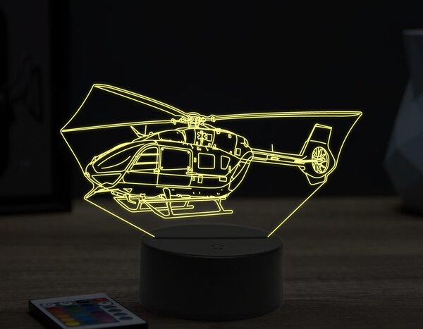 Beling 3D lampa,rescue helicopter,16 farebná ULA67