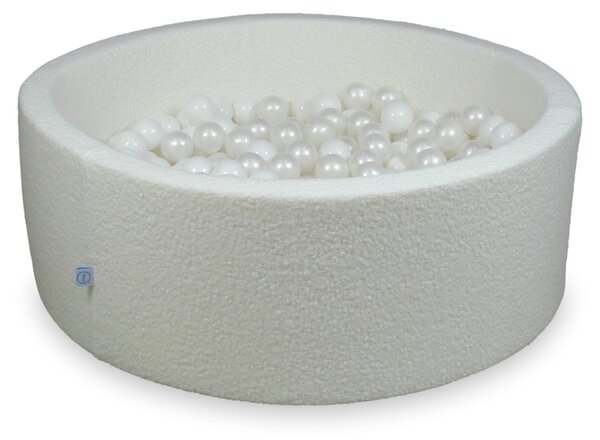 Suchý bazén 110x40 Boucle White 500 guličiek: biela, perleťová