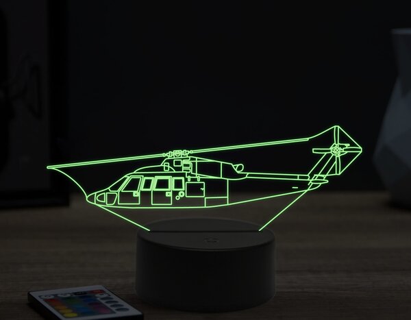 Beling 3D lampa,Sikorsky S-76,16 farebná ULA68
