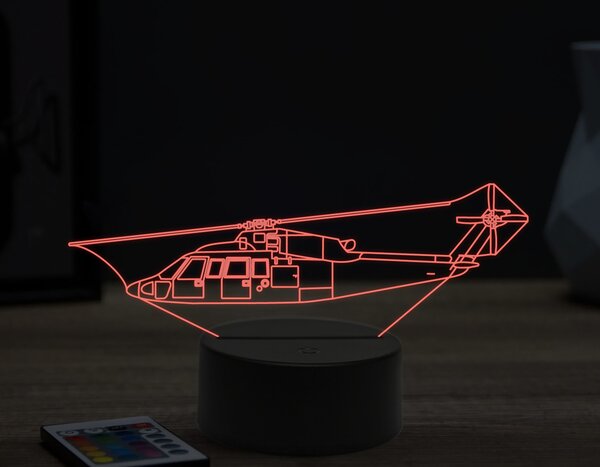 Beling 3D lampa,Sikorsky S-76,16 farebná ULA68