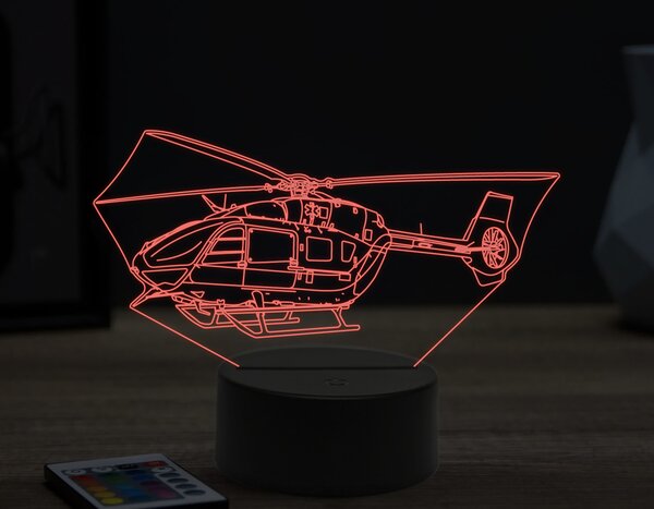 Beling 3D lampa,rescue helicopter,16 farebná ULA67