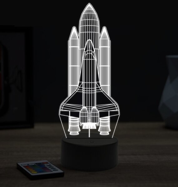 Beling 3D lampa,Raketoplán,16 farebná ULA70