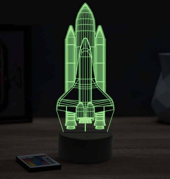 Beling 3D lampa,Raketoplán,16 farebná ULA70