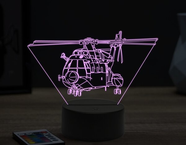 Beling 3D lampa,SA 321 Super Frelon,16 farebná ULA69
