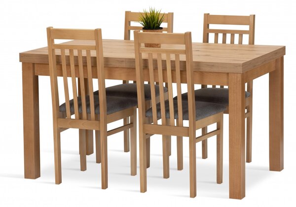 Jedálenská zostava MIRA stôl + 4 stoličky