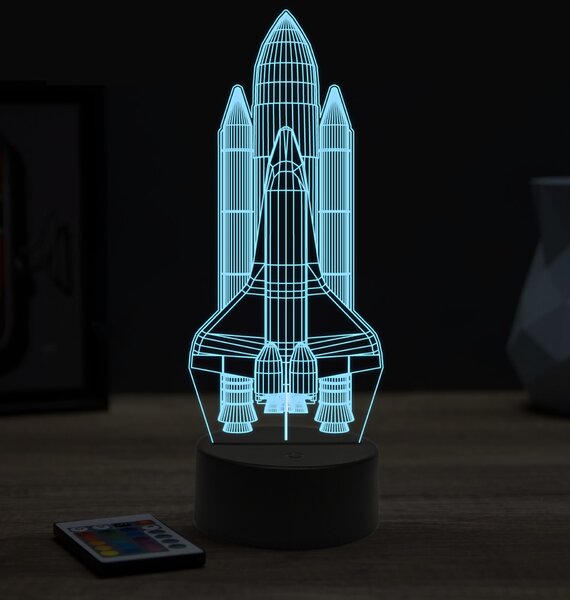 Beling 3D lampa,Raketoplán,16 farebná ULA70