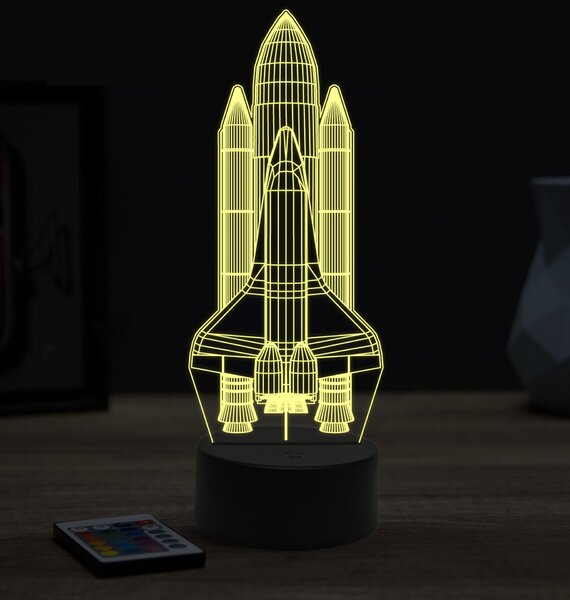 Beling 3D lampa,Raketoplán,16 farebná ULA70