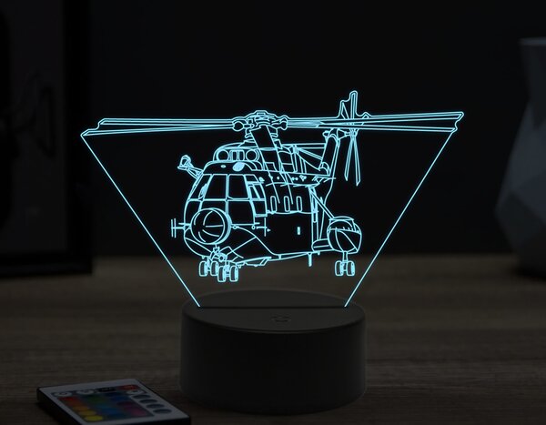 Beling 3D lampa,SA 321 Super Frelon,16 farebná ULA69