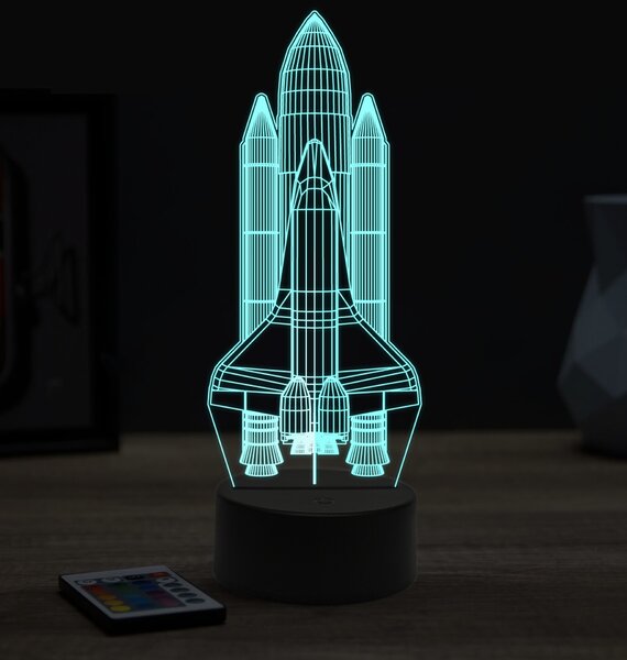 Beling 3D lampa,Raketoplán,16 farebná ULA70