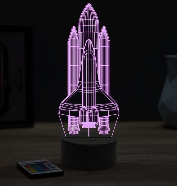 Beling 3D lampa,Raketoplán,16 farebná ULA70