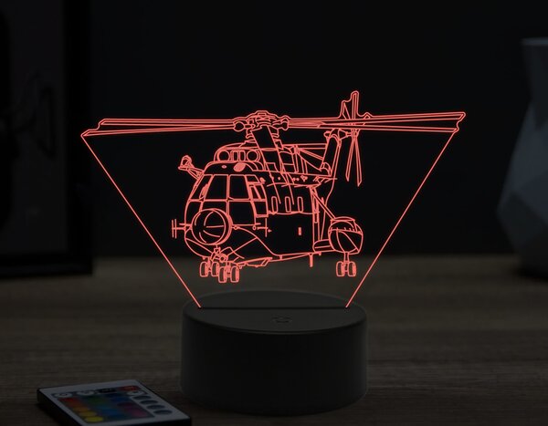 Beling 3D lampa,SA 321 Super Frelon,16 farebná ULA69