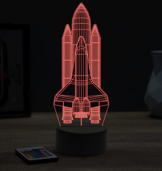 Beling 3D lampa,Raketoplán,16 farebná ULA70
