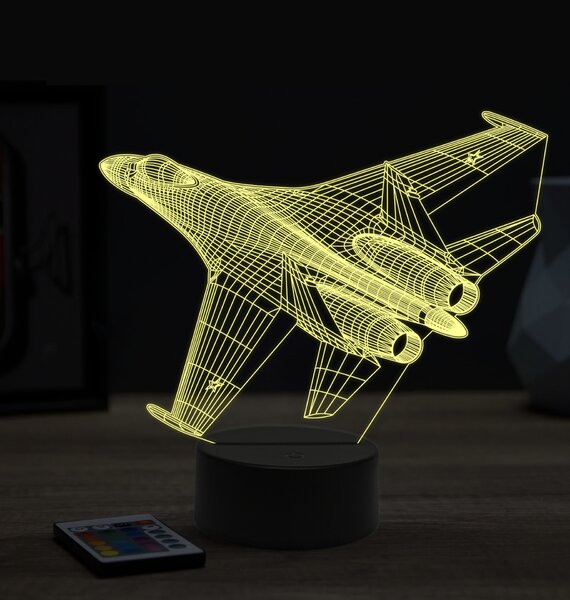 Beling 3D lampa,Sukhoi Su-35,16 farebná ULA73