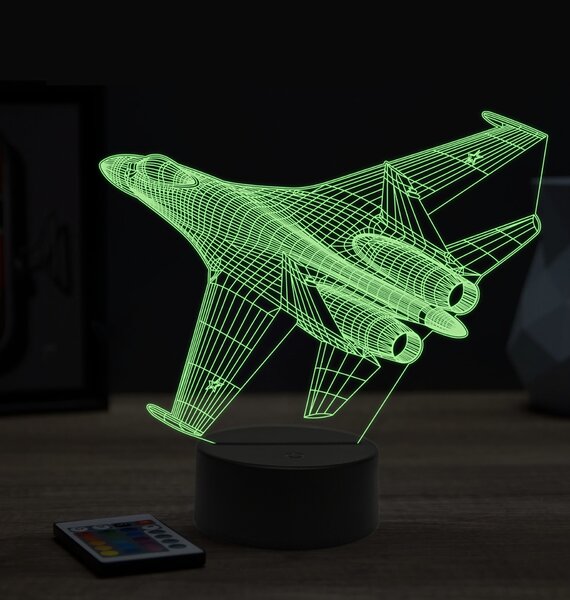 Beling 3D lampa,Sukhoi Su-35,16 farebná ULA73