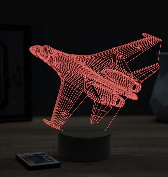 Beling 3D lampa,Sukhoi Su-35,16 farebná ULA73