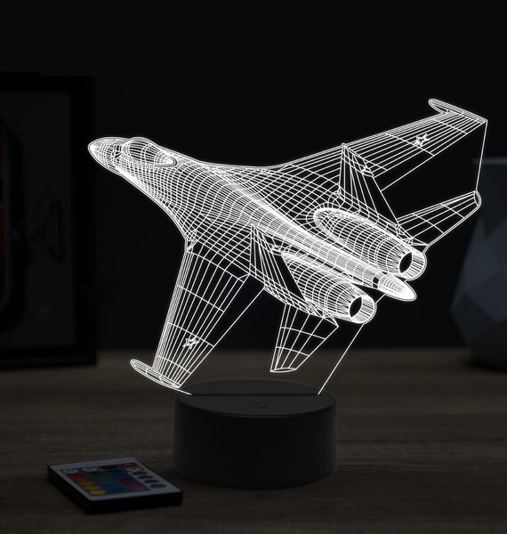 Beling 3D lampa,Sukhoi Su-35,16 farebná ULA73