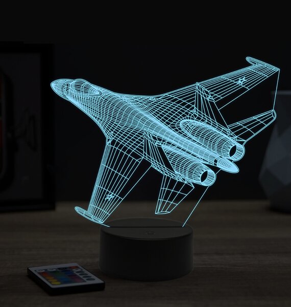 Beling 3D lampa,Sukhoi Su-35,16 farebná ULA73