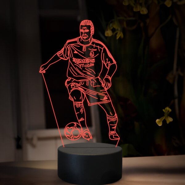 Beling 3D lampa,David Backham, futbalový darček,16 farebná TZ10