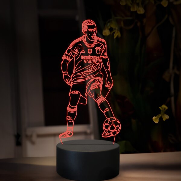Beling 3D lampa,Ángel Fabián Di María, futbalový darček ,farebná TZ12
