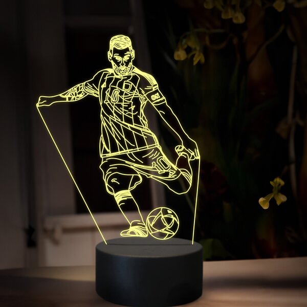 Beling 3D lampa,Lionel Messi,futbalový darček, 16 farebná TZ14