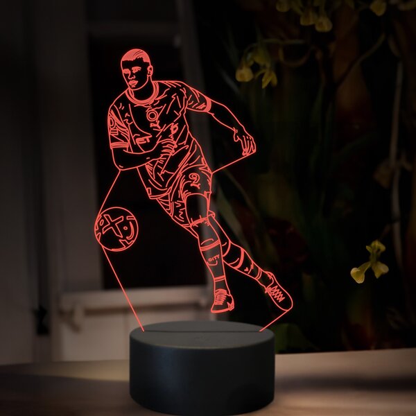 Beling 3D lampa,Erling Haaland,futbalový darček ,16 farebná TZ13