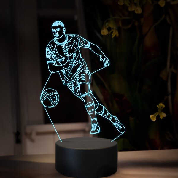 Beling 3D lampa,Erling Haaland,futbalový darček ,16 farebná TZ13