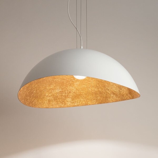 Luster na lanku SOLARIS 1xE27/60W/230V biela/medená