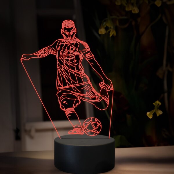 Beling 3D lampa,Lionel Messi,futbalový darček, 16 farebná TZ14