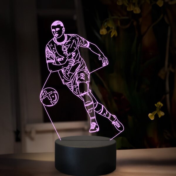 Beling 3D lampa,Erling Haaland,futbalový darček ,16 farebná TZ13