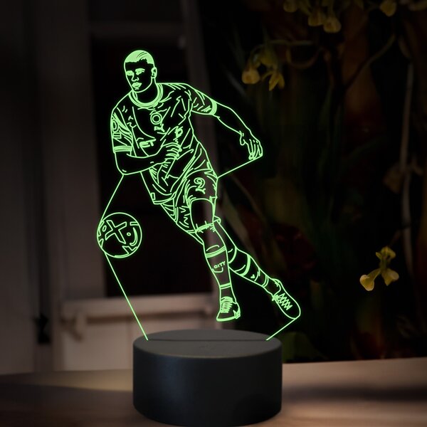 Beling 3D lampa,Erling Haaland,futbalový darček ,16 farebná TZ13