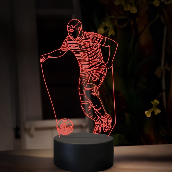 Beling 3D lampa,Kylian Mbappe,futbalový darček, 16 farebná TZ17
