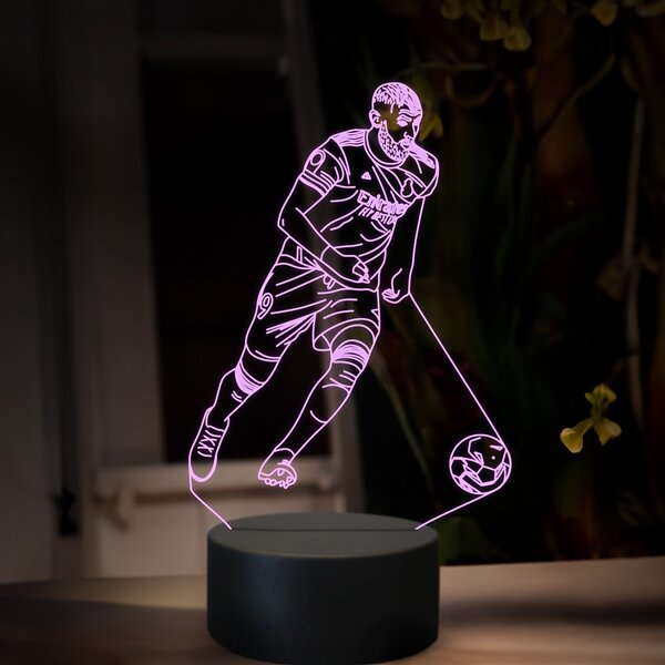 Beling 3D lampa,Karim Benzema, futbalový darček, 16 farebná TZ15
