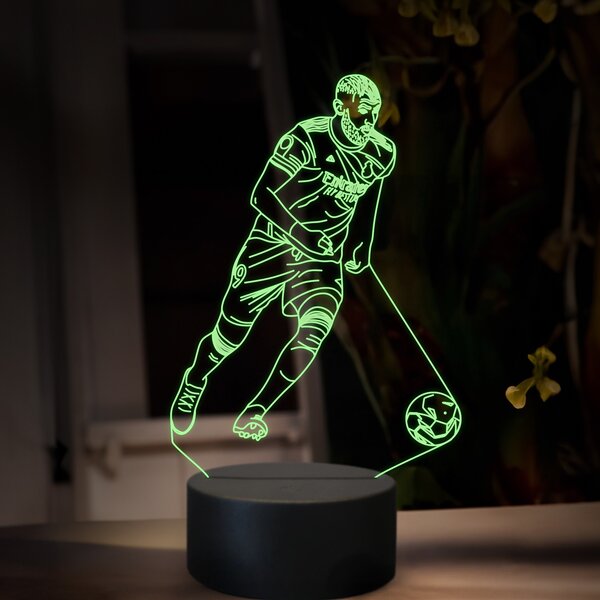 Beling 3D lampa,Karim Benzema, futbalový darček, 16 farebná TZ15