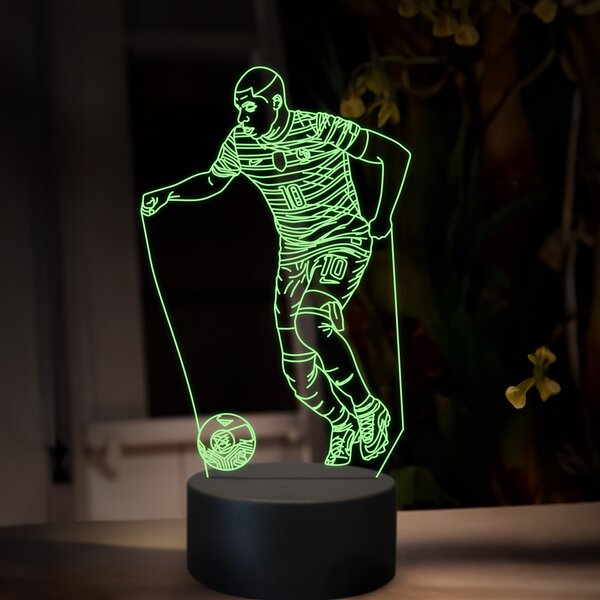 Beling 3D lampa,Kylian Mbappe,futbalový darček, 16 farebná TZ17