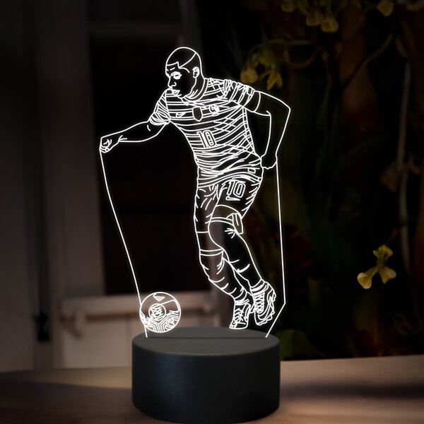 Beling 3D lampa,Kylian Mbappe,futbalový darček, 16 farebná TZ17