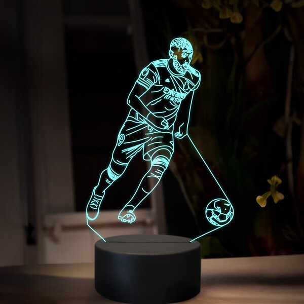 Beling 3D lampa,Karim Benzema, futbalový darček, 16 farebná TZ15