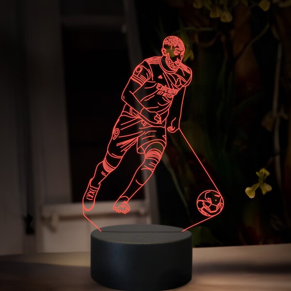 Beling 3D lampa,Karim Benzema, futbalový darček, 16 farebná TZ15
