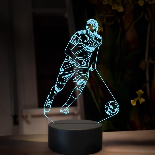 Beling 3D lampa,Karim Benzema, futbalový darček, 16 farebná TZ15