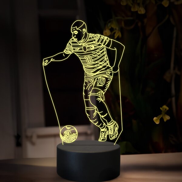 Beling 3D lampa,Kylian Mbappe,futbalový darček, 16 farebná TZ17
