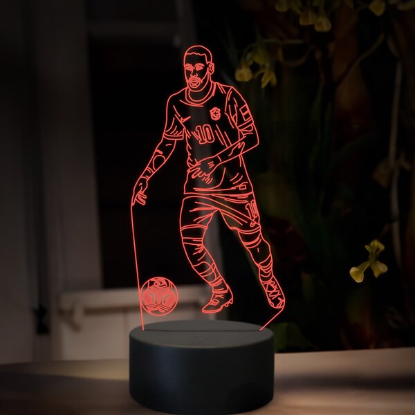 Beling 3D lampa,Neymar, futbalový darček, 16 farebná TZ19