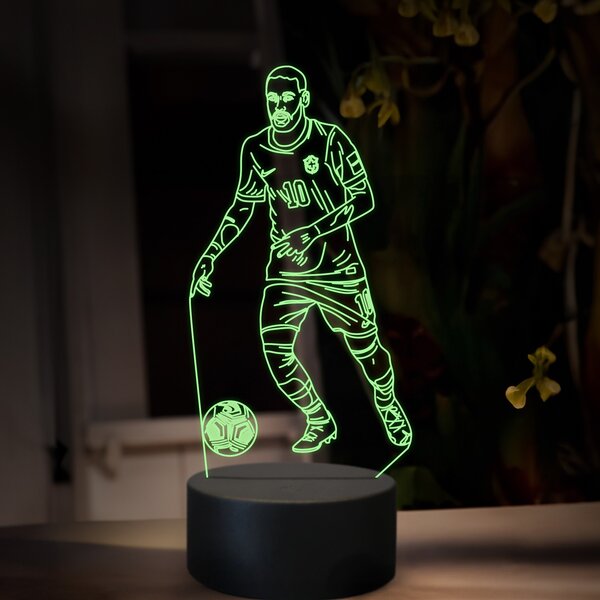Beling 3D lampa,Neymar, futbalový darček, 16 farebná TZ19